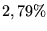 $2,79\%$