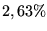 $2,63\%$