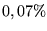 $0,07\%$