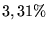 $3,31\%$