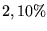 $2,10\%$