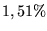 $1,51\%$