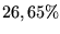 $26,65\%$