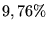 $9,76\%$