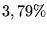 $3,79\%$
