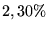 $2,30\%$