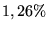 $1,26\%$