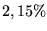 $2,15\%$