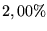 $2,00\%$