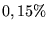 $0,15\%$